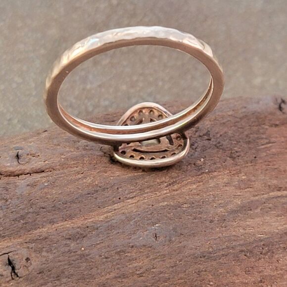 SILPADA 925 Sterling Silver Hematite Cubic CZ Belle Fleur Ring Size 8 - Picture 7 of 10